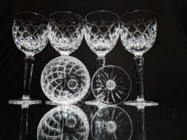 Faberge Clear Crystal Goblet Glasses Set of 6 image 6