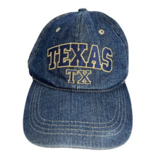 Texas TX Denim Blue Jean Material Baseball Hat Cap Adjustable - £28.10 GBP
