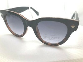 NEW Nine West Womens Round Sunglasses Black Brown classic style - £11.93 GBP