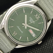Vintage Seiko 5 Automatic 7S26A Japan Mens DAY/DATE Green Watch 608h-a316748-6 - £28.47 GBP