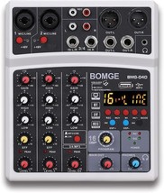 Bomge 4 Channel Dj Bluetooth Audio Mini Mixer For Pc.Phone (White) With ... - $64.99