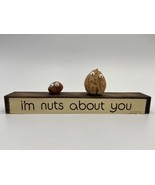 Vintage 1976 I’m Nuts About You Office Desk Decor Googlie Eyes Walnut Fi... - $451.22 MXN