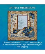 &quot;Blue Lace &amp; Butterflies&quot; Scrapbook Page or Personalized Wall Art - $410.08 MXN