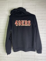 Ultra Game NFL San Francisco 49ers Womens Black Hoodie Zip Up Sweater Size M - £38.93 GBP