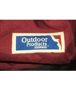 Outdoor Prod. MADE IN USA plum/maroon nylon daypack w two lg side pockets - $60.00