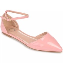 Journee Collection Women Ankle Strap D&#39;orsay Flats Reba Size US 8W Pink - £21.96 GBP