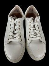 Jack Rogers Womens Rory White Sneakers Size 8.5 Leather Casual Low Top Lace Up - £20.20 GBP