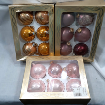 Mixed Lot of 17 Glass Magic Rauch Industries Christmas Ornaments Pink Gold Laven - £19.15 GBP