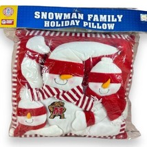 Maryland Terrapins 3D Snowman Pillow Large 15x15” Christmas Plush NCAA Holiday - £14.47 GBP