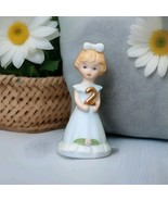 Enesco Growing Up Birthday Girls Figurine 2 Year Old Vtg &#39;81 Blonde Blue... - $21.99