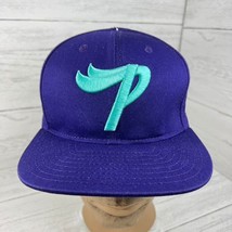 Pink Dolphin Truckers Hat Cap Teal P Logo Purple Embroidered Adjustable - £35.34 GBP