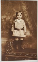 RPPC Darling David Bodine Cute Edwardian Boy on Bench Postcard G26 - £7.77 GBP