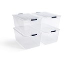Rubbermaid Cleverstore Clear Plastic Storage Bins with Lid, 95 Qt-4 Pack... - $196.99