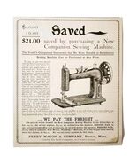 New Companion Sewing Machine 1897 Advertisement Victorian Perry Mason AD... - $28.01 CAD