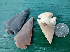 Reproduction Stone Agate Arrowhead For Jewelry (3 Pcs) 1.5 Inch - £6.25 GBP