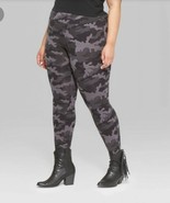 Womens Plus Size Camo Print High- Waist Leggings- Wild Fable Size 1X 2X NWT - £13.36 GBP