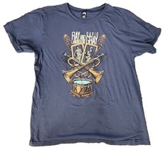 Ray Lamontagne and David Gray 2010 North American Tour Blue Size L T-Shirt - £26.43 GBP