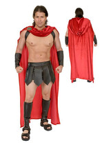 Charades Men&#39;s Spartan Warrior W/Accessories, Brown/Red, Large - £149.47 GBP