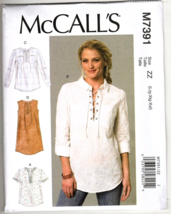 McCall&#39;s M7391 Misses L to XXL Split Neck Tops and Tunics Uncut Sewing P... - £11.56 GBP
