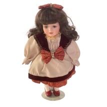 Madison Lee Vintage Porcelain Doll Limited Edition 11&quot; Working Eyes Brunette - £13.28 GBP