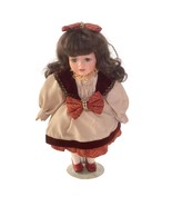 Madison Lee Vintage Porcelain Doll Limited Edition 11&quot; Working Eyes Brun... - £13.18 GBP