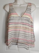 Candie&#39;s Sleeveless V-Neck Criss Cross Back Pullover Tunic Top Blouse Size Small - £7.58 GBP