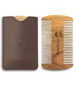 Striking Viking Wooden Beard Comb &amp; Brown Case - Anti-Static Sandalwood ... - $19.24 CAD