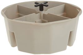 Custom Leathercraft1154 4-Inch High, Full-Round Bucket Tray,Cream White - $21.24