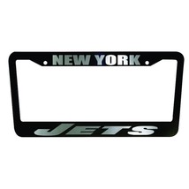 - SET of 2 - New York Jets Black Plastic License Plate Frame Truck Car Van NY - £18.76 GBP