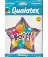 Qualatex Star &quot;Forty&quot;  20&quot;  Foil Balloon - £4.69 GBP