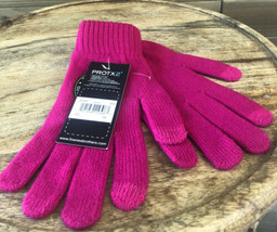 NWT Fownes + Protx2 NordstromTouch Screen Antimicrobial Knit Gloves Pink Ret $30 - £11.17 GBP