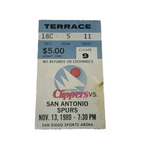 GEORGE GERVIN 35 PTS 11/13/1980 SPURS @ CLIPPERS TICKET STUB BIBBY WICKS... - £9.44 GBP