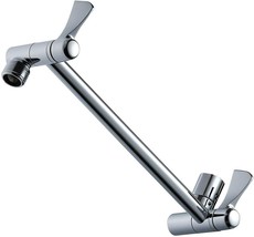 11&quot; Shower Head Extension Arm Adjustable Height Premium Solid Brass Anti... - $37.99