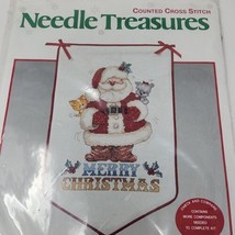 Needle Treasures Claus + Co. Christmas Banner 02841 Counted Cross Stitch Kit NOS - $12.20