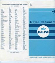 KLM Travel Documents Folder Tickets Luggage Tags Boarding Passes 1971 - £14.99 GBP