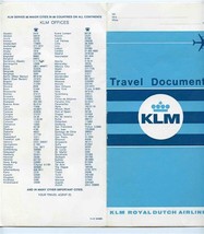 KLM Travel Documents Folder Tickets Luggage Tags Boarding Passes 1971 - £15.03 GBP