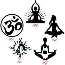 Yoga Vinyl Decal Sticker Car Window Wall Meditation Sport Spirit Om Ohm Buddha - £3.04 GBP+