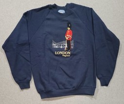 Vintage London England Crewneck Sweatshirt Sz M Embroidered Queens Guard... - $27.74