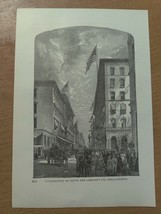 Philadelphia Intersection Ninth Chestnut 1900 Vintage Print 7&quot; x 10&quot; Lau... - $11.03 CAD