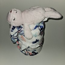 NWOT Cupcakes &amp; Cashmere Bunny Rabbit Lovey Floral Baby Blanket Set Blue Pink - £39.65 GBP