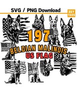 Belgian Malinois SVG Bundle, American Flag Dog Clipart, Patriotic Malino... - €2,54 EUR