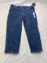 Ava &amp; Viv Womens High Rise Slim Straight Jeans Denim Blue Stretchable Si... - £15.58 GBP