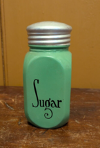 VTG Anchor Hocking Green Jadeite Fired on  Sugar Shaker HTF - $36.76