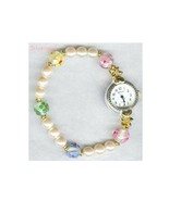 Hand Made Flower Lampwork Beaded Watch - $39.64 CAD