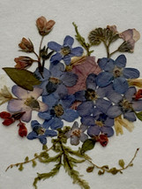 Unique 1 Czech Handmade Greeting Card w Dried Flowers Bouquet 1990’s - £1.55 GBP