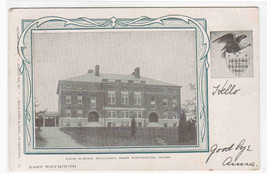 High School East Weymouth Massachusetts 1905 postcard - $6.44