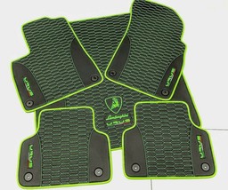 Lamborghini Urus Fits Eco Leather Floor Mats Black/Verde Ulysses, Matching Trunk - £977.83 GBP