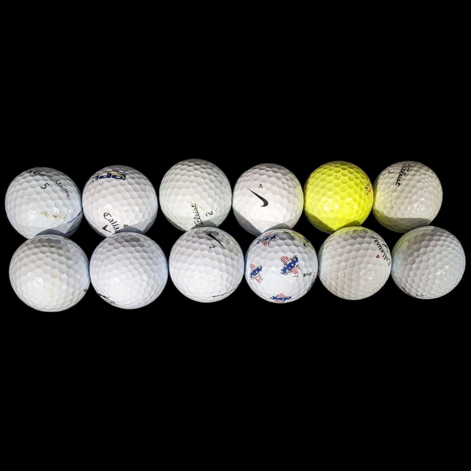 TaylorMade TP5 Titleist Golf Balls Used White Callaway Pinnacle Nike Yellow Lot - $24.56