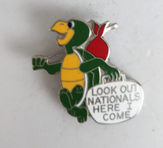 Look Out Nationals Here I Come Cute Turtle Bowling Lapel Hat Pin - £6.59 GBP
