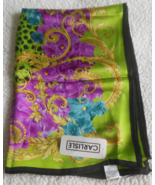 Vintage Carlisle 100% Silk Scarf-MOTIF-hand rolled edges-Rectangl- 58&quot; x... - $103.01 CAD